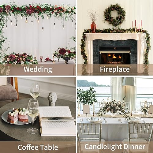 Miniatura 7 de Sziqiqi Candelabros cónicos Hurricane centro de mesa de boda, juego de 3 portavelas de cristal dorado para chimenea de Navidad