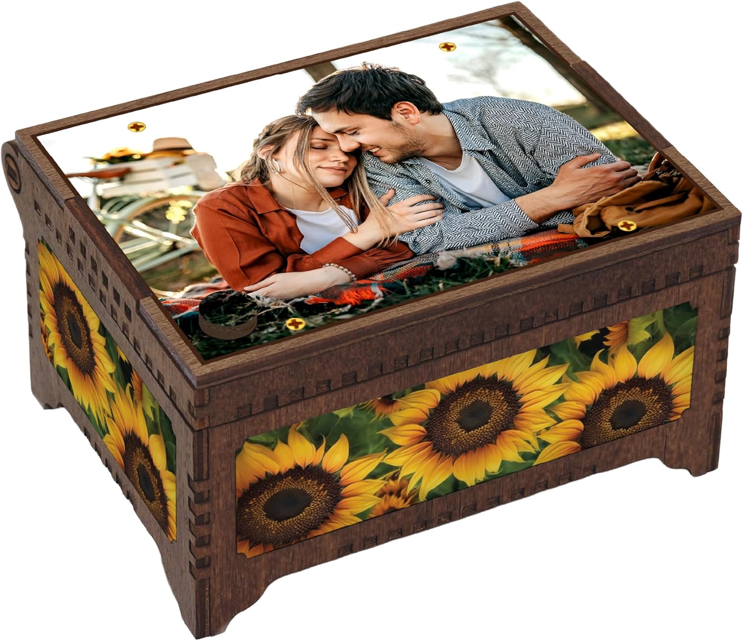Personalized Photo Top MP3 Music Box, Plays Any Custom Song, Printed Image Gift
