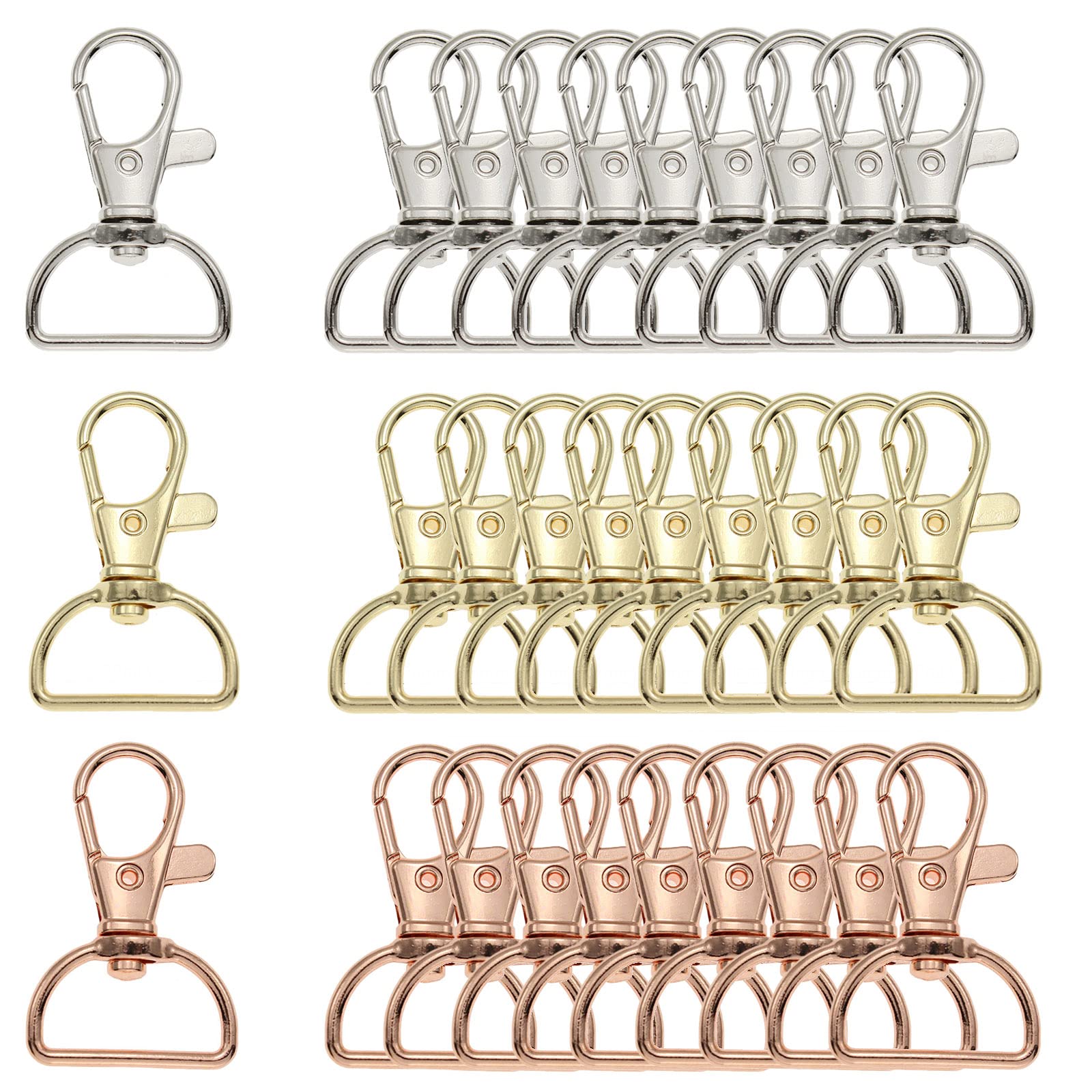 Porte-clés Rotatif 60 Pièces Mousqueton Porte Clé Métal D Fermoir Porte-clés Clip pour Bijoux, Sac à Main, Sac à Bandoulière, Clés, Accessoires de Bricolage, 20mm de Largeur Intérieure Porte-clés Rotatif 60 Pièces Mousqueton Porte Clé Métal D Fermoir Porte-clés Clip pour Bijoux, Sac à Main, Sac à Bandoulière, Clés, Accessoires de Bricolage, 20mm de Largeur Intérieure