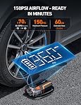 AstroAI M12 4000A Jump Starter with Air Compressor, Portable Battery Booster(All Gas &10L Diesel) with 150PSI Tire Inflator, LED Display, Fast Charging, Emergency Light, 10 Protections, for 12V Car