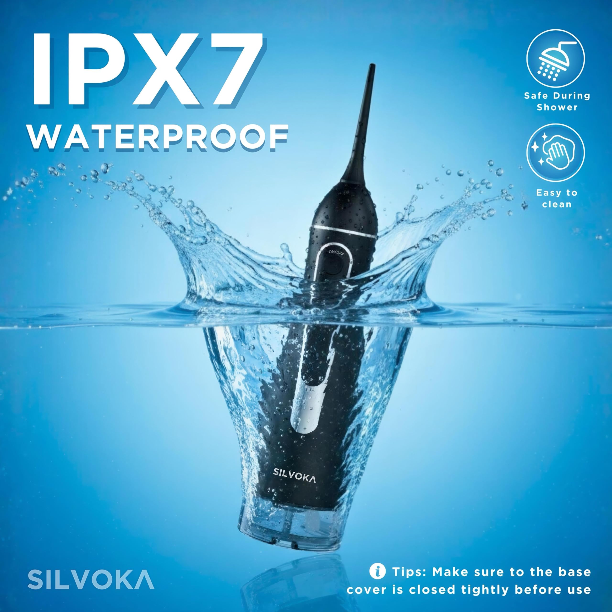 Irrigador bucal para dientes, irrigador bucal inalámbrico, irrigador dental portátil con tanque de 300 ml, 4 modos de limpieza, IPX7 impermeable, púa de hilo dental recargable para aparatos