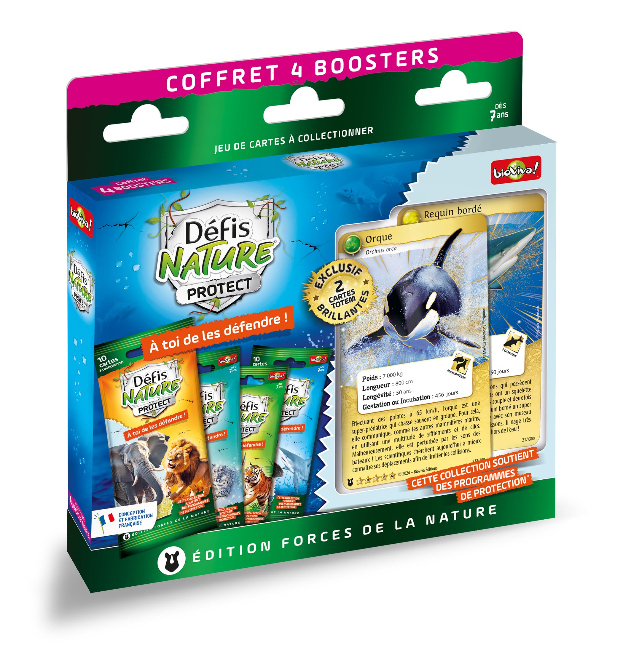 Bioviva - Défis Nature Protect - 4 Boosters Orque et Requin