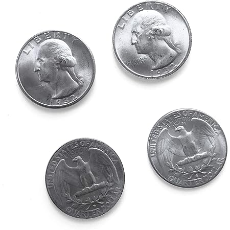 Amazon Com Pair Of Real Double Sided Quarters 1 Two Headed And 1 Two Tailed Coin 1 X Double Headed Quarter 1 X Double Tailed Quarter By Quick Pick Magic Toys Games