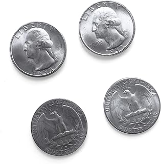 Canailles 2-Pack Double-Sided Quarters, 1 Double-Sided Heads Coin and 1 Double-Sided Tails Coin, Cool Novelty Quarter for Magic Tricks or Pranks