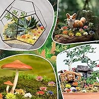 Vista 5 de 288 Piezas Mechones de Césped Estático Racimo de Flores Grupos de Vegetación Autoadhesivos Mechones de Césped de Modelo Artificial DIY Racimo