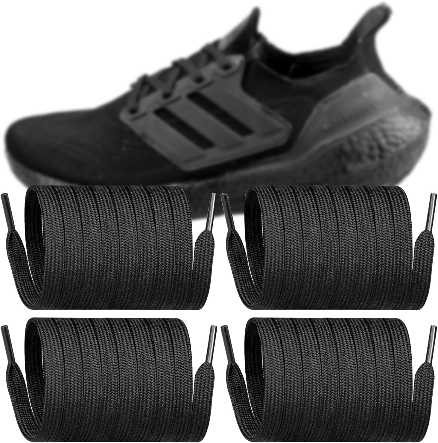 Endoto 2 Pairs Shoelaces Replacement Flat Laces for Adidas