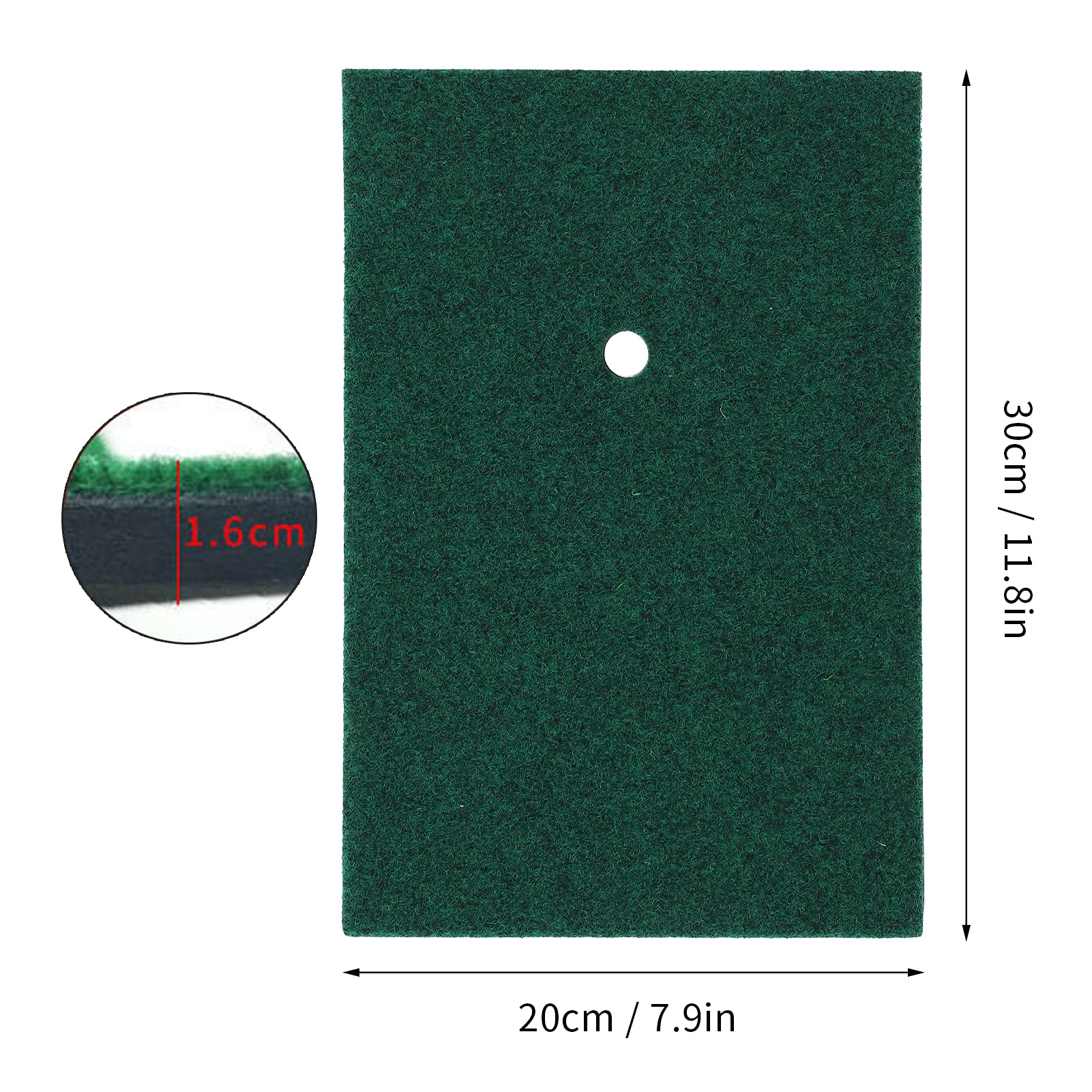 Golf Hitting Mats, 11.8“ X 7.9“ X 0.6“ Indoor Golf Hitting Mat Artificial Turf Mat Golf Artificial Lawn Grass with Tee for Indoor/Outdoor Practice