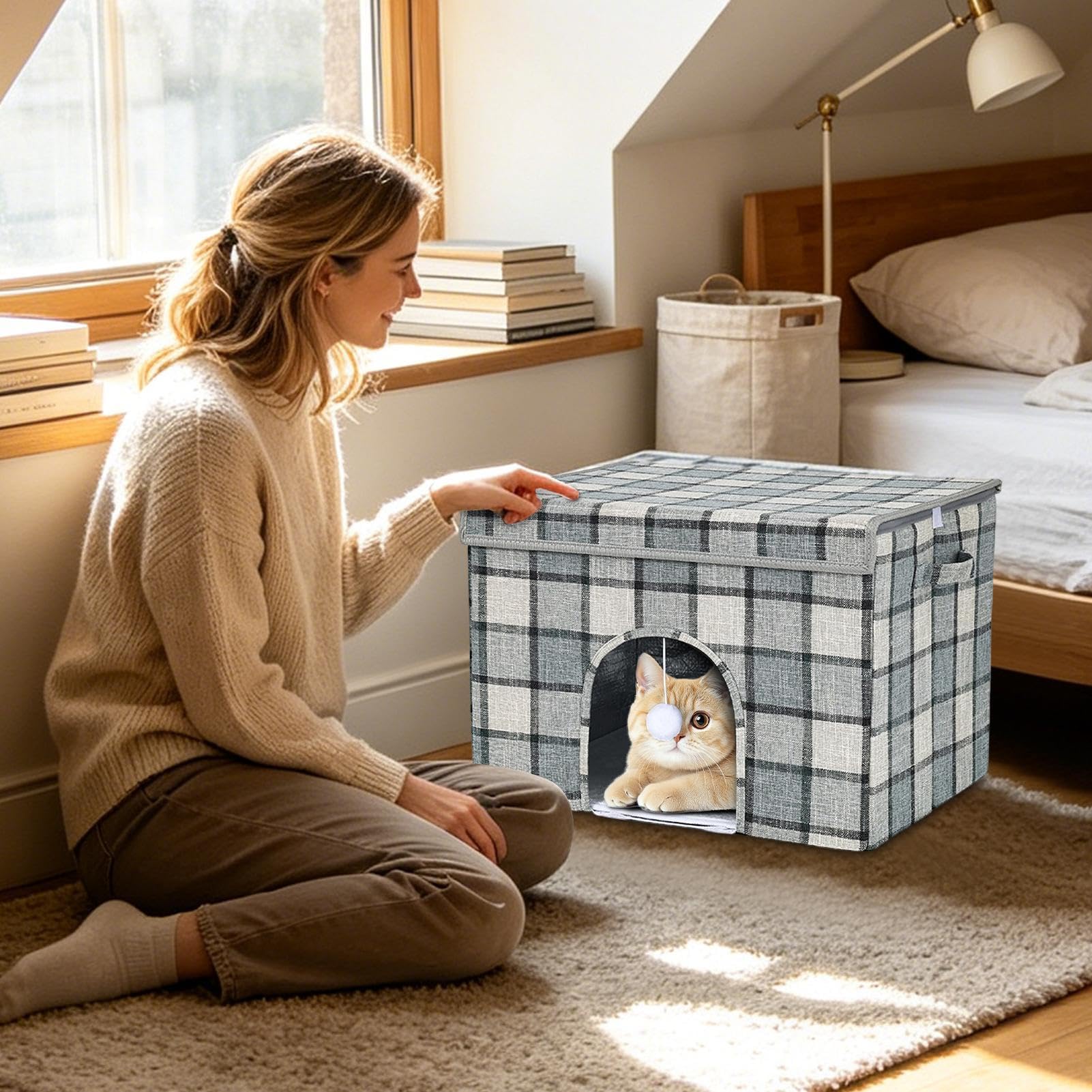 Hunde-Kühlhaus mit Kühlpack Wasserdichter Kältekäfig | Mit 12 Eispacks und zusammenklappbarer Hundekühlbox Für Kleine Und Mittelgroße Rassekatze Draußen Und Drinnen Garten Hof