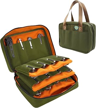 VIPERADE VE40 Knife Display Case with 40 Slots, Folding Knives Storage Holder, Knife Collection Carrier Bag for Folding Knives Flashlights Multitools