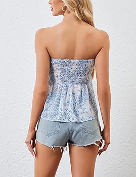 パロマウール　floral-print strapless tank top Paloma Wool Peonia Flower Print Tank | Nordstrom