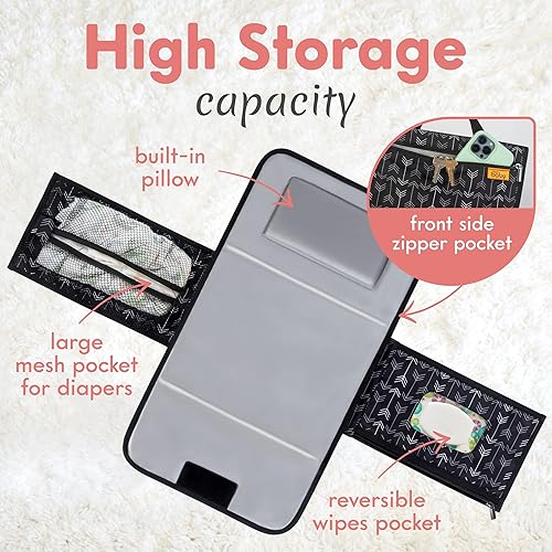 Miniatura 9 de Kopi Baby Cambiador de pañales portátil  Cambiador de pañales y bolsa de viaje para cambiador de pañales de diseño inteligente, cambiador portátil