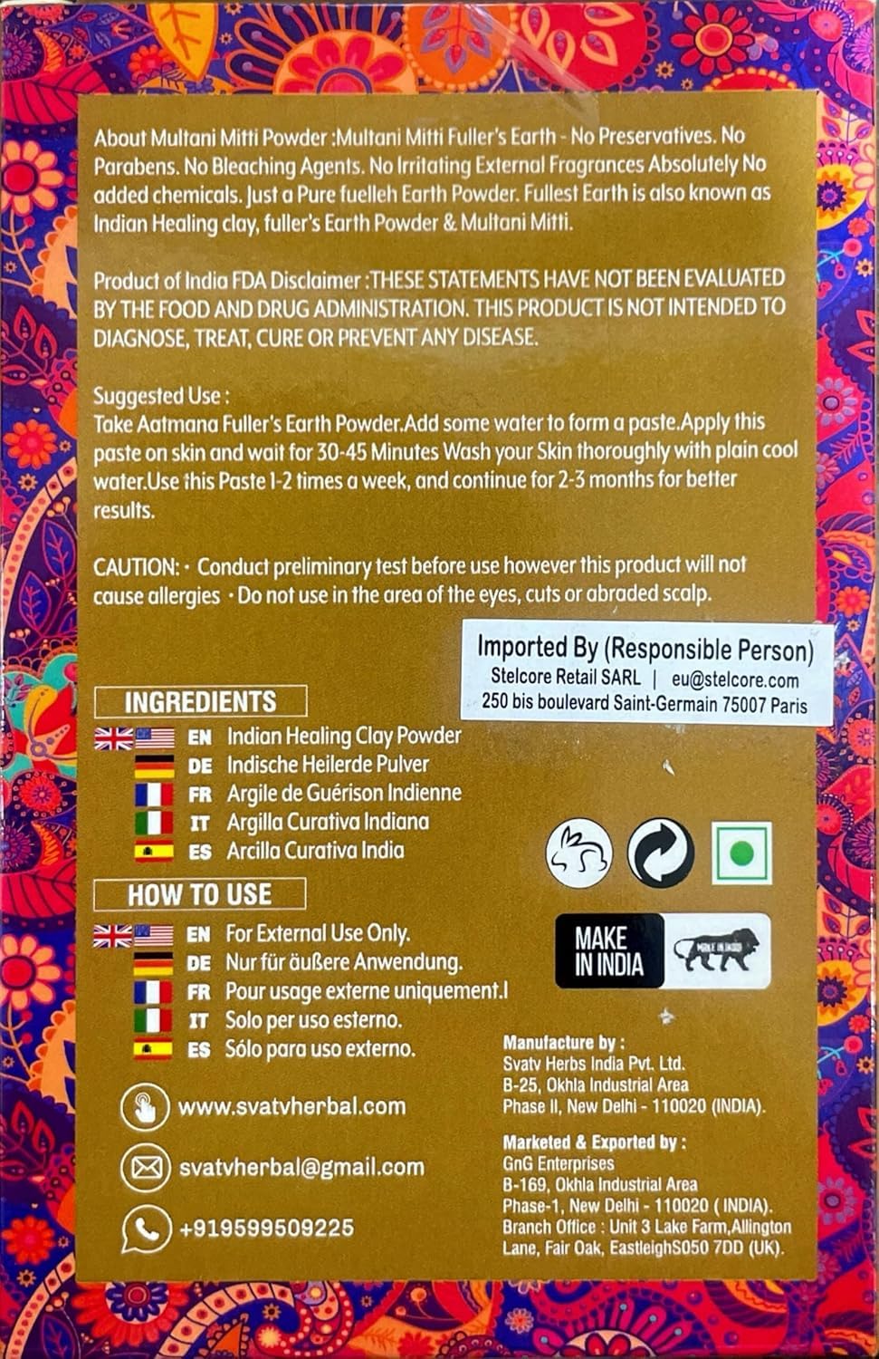 AATMANA Fullers Earth Powder, 100 g (Pack of 1) - Image 3