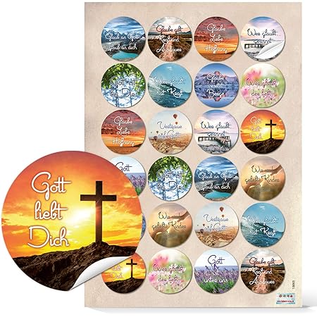 Logbuch Verlag 96 Spruche Aufkleber Gott Glaube Religion Kraft Weisheiten Worte Text Und Zitate Kommunion Taufe 4 Cm Rund Spirituell Amazon De Burobedarf Schreibwaren