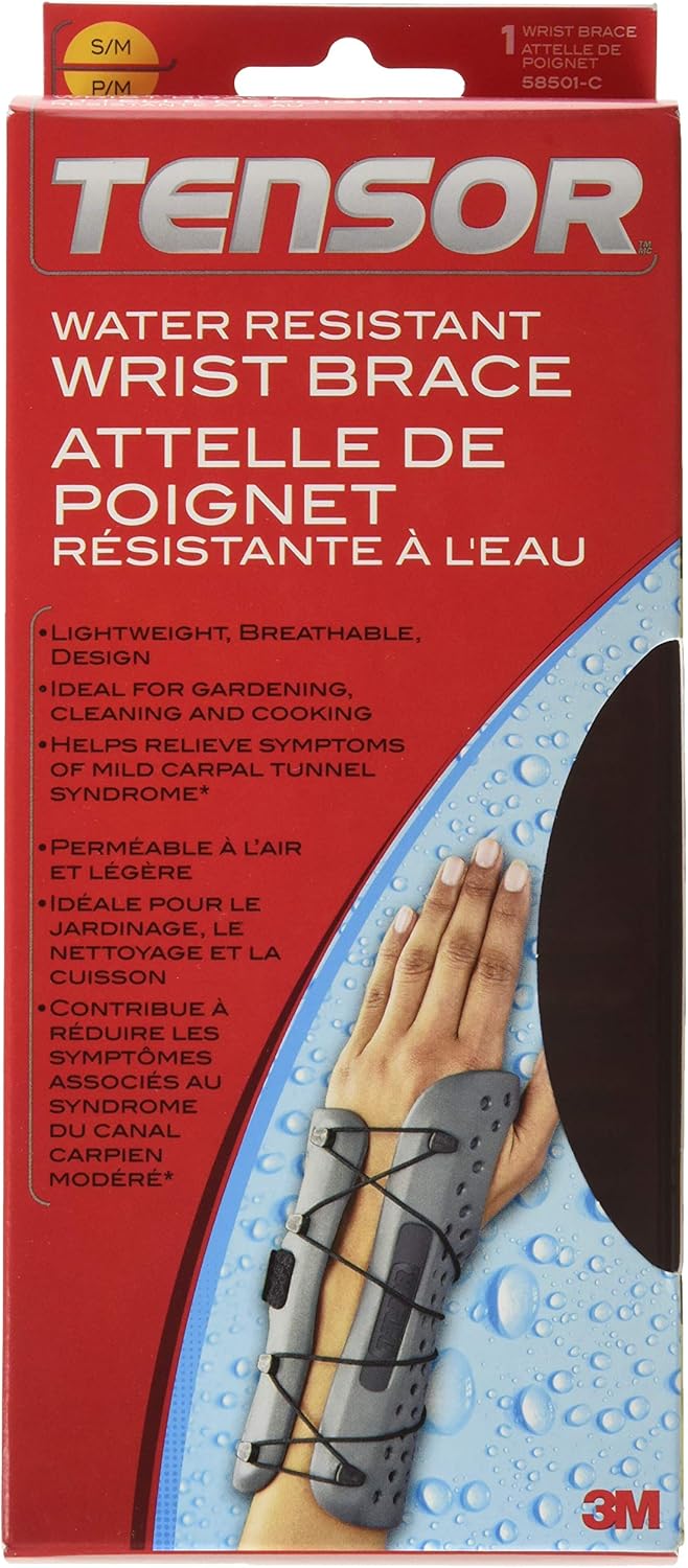 Tensor Water Resistant Wrist Brace, Left Hand, Small/Medium Amazon.ca