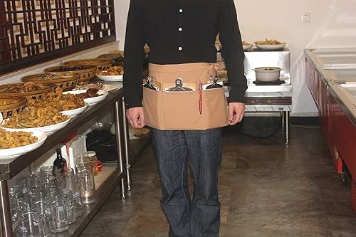 Miniatura 5 de Resist water 3 big Pockets Waist Server Apron Kitchen Restaurant Unisex Half Aprons