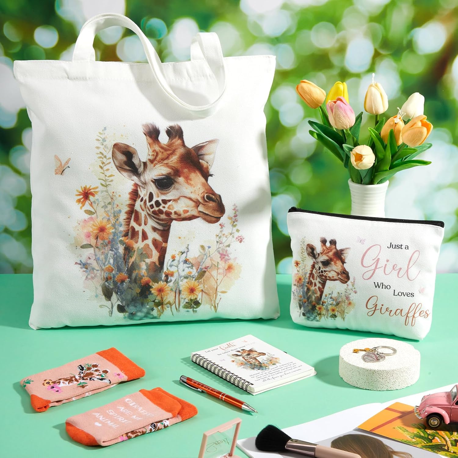 Gilprop 6 Pcs Giraffe Lover Gifts for Women: Just Girl Who Loves Giraffes image 3