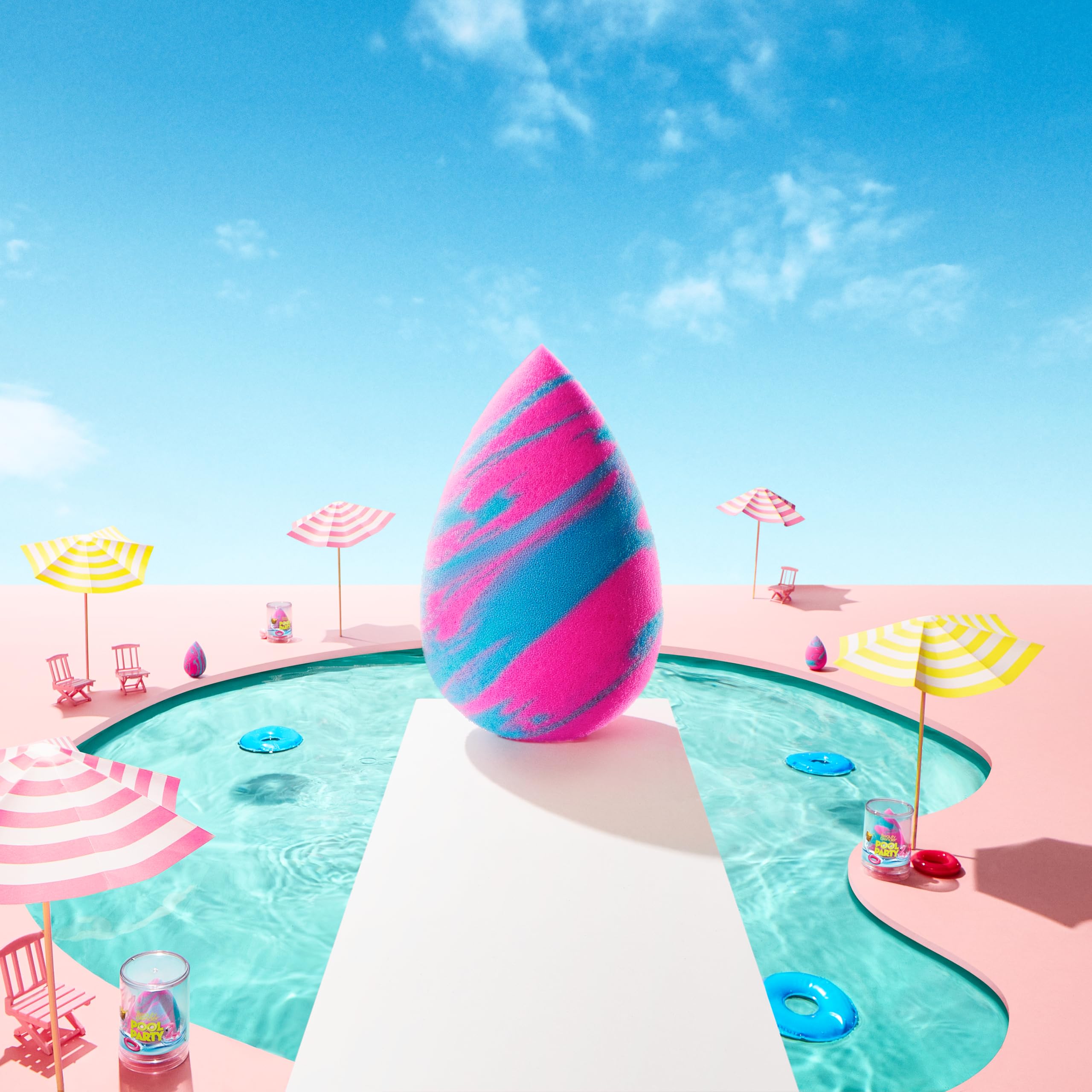 Beautyblender Gąbka do makijażu na imprezę przy basenie, idealny blender do makijażu, długotrwała gąbka do podkładu, precyzyjne zastosowanie, idealna gąbka kosmetyczna do nieskazitelnego wykończenia,