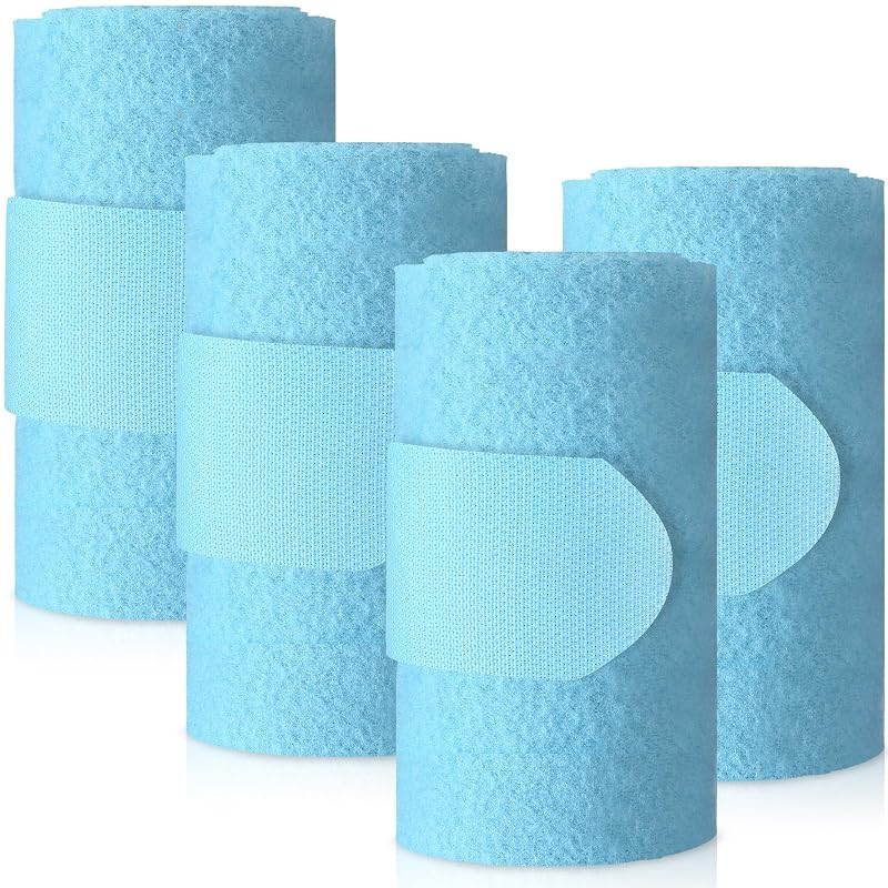 Bandagem de descanso para cavalos com contorno 3D SilTriangle, Light Blue, conjunto com 4
