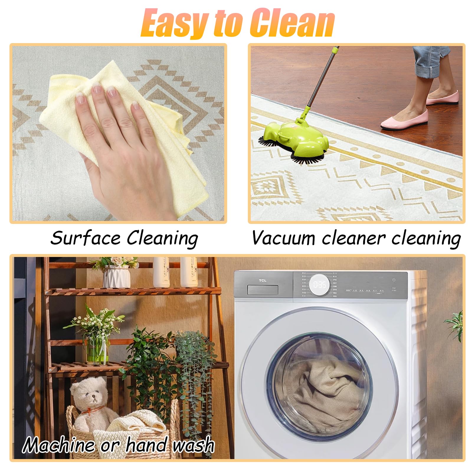 Tapis lavable pour cage à lapin, 200,7 x 140 cm, tapis de sol doux antidérapant pour animal domestique, tapis de mise bas extra large réutilisable pour chinchillas totoro furet (L)