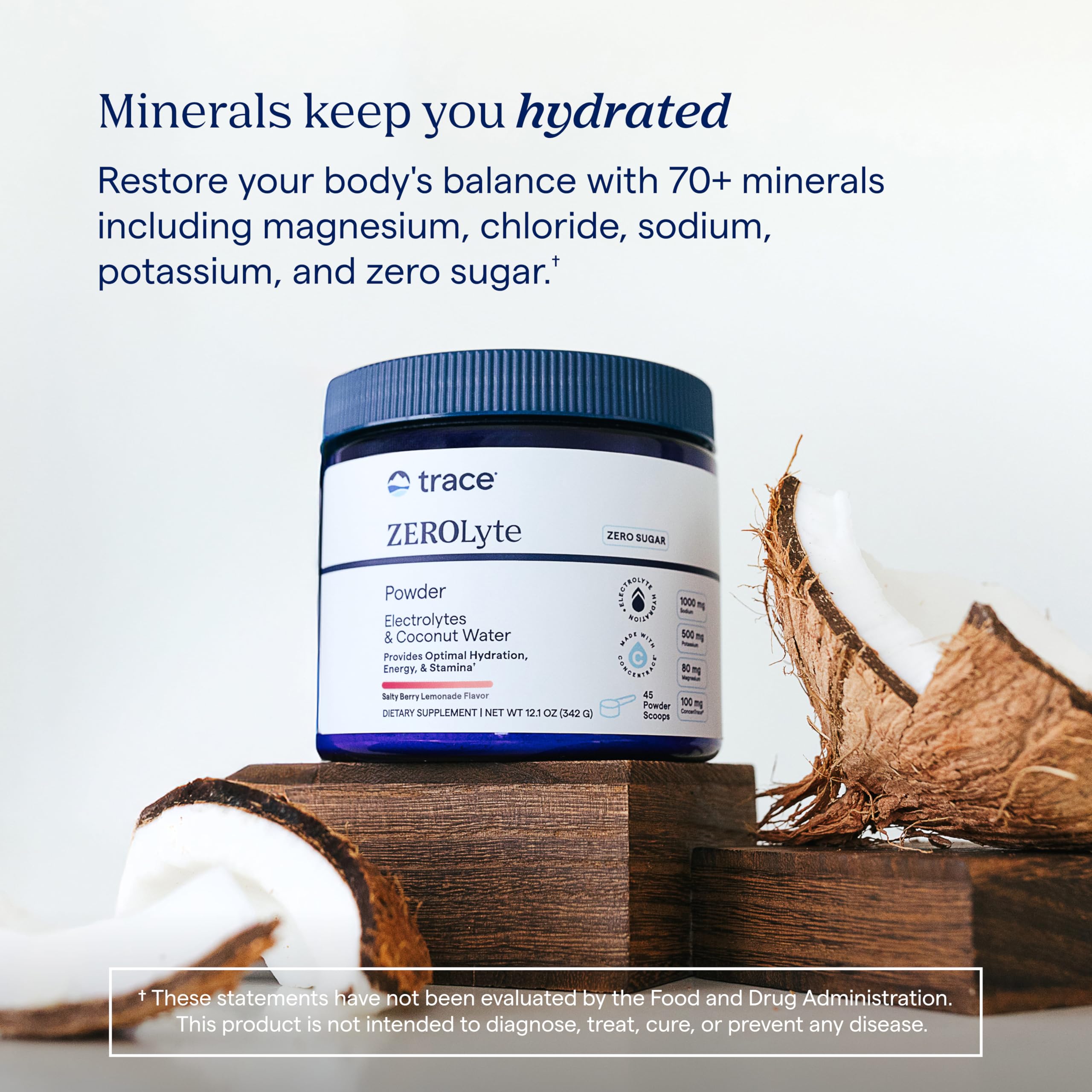 Trace Minerals ZeroLyte Electrolyte Mix, Salty Berry Lemonade, 45 Servings — Amazon image 5
