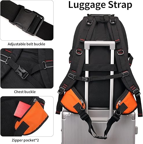 Miniatura 4 de Nerlion - Mochila de senderismo de 40 litros para hombres y mujeres, para campamento, impermeable, al aire libre, senderismo, mochila ligera