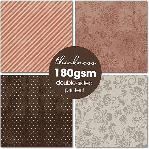 Miniatura 3 de Desecraft Vintage Flora - Paquete de bloc de papel de doble cara de 12 x 12 pulgadas, 36 hojas, para hacer tarjetas, planificador, decopage,