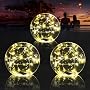 Floating Pool Lights, 15 Inch Warm White Solar Pool Light That Float, IP68 Waterproof Inflatable Light Up Pool Balls, Float or Hang Solar Floating Lights for Pool, Wedding, Party Decor - 1PC