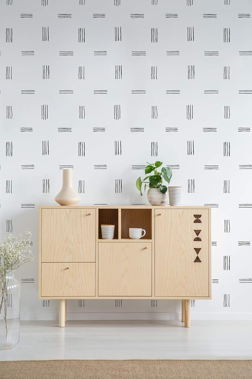 STENCILIT® Stripes Wall Stencil for Painting - XL Stencil 24x39.4 in, Geometric Wall Stencils for Painting Large Pattern, Large Wall Stencils