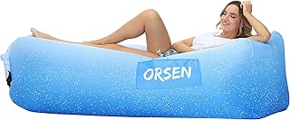 Orsen Divano Gonfiabile Impermeabile Poltrona Gonfiabile Amaca da Giardino con Sacca per Il Trasporto e Cuscino Integrato per Interni o Esterni, Viaggi, Campeggio, Feste, Mare, Spiaggia