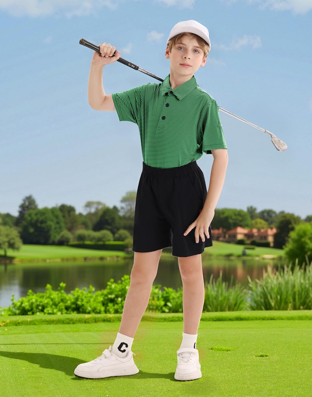 Polo Shirts for Boys Golf Polo Shirt Short Sleeve Boys Performance Polo Dry Fit Stretch Collared UPF50+ Kids Golf Shirts - Image 7