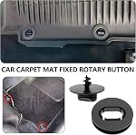 ECSiNG 4 Sets de Car State Mat Brackets Trou Rotation Boutons Pied Mat Clips de fixation 3D0864851B 3D086485171N Compatible avec Volkswagen Compatible avec Skoda