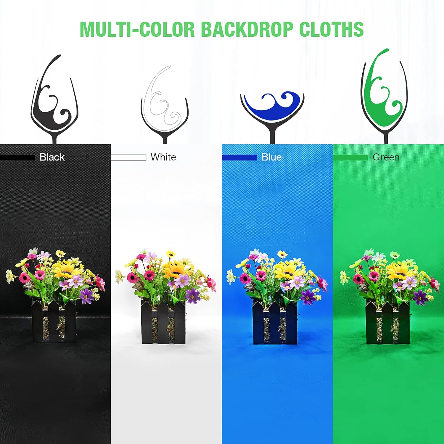 OMBAR Photography Light Box 40x40x40 cm, Portable Folding Photo Studio