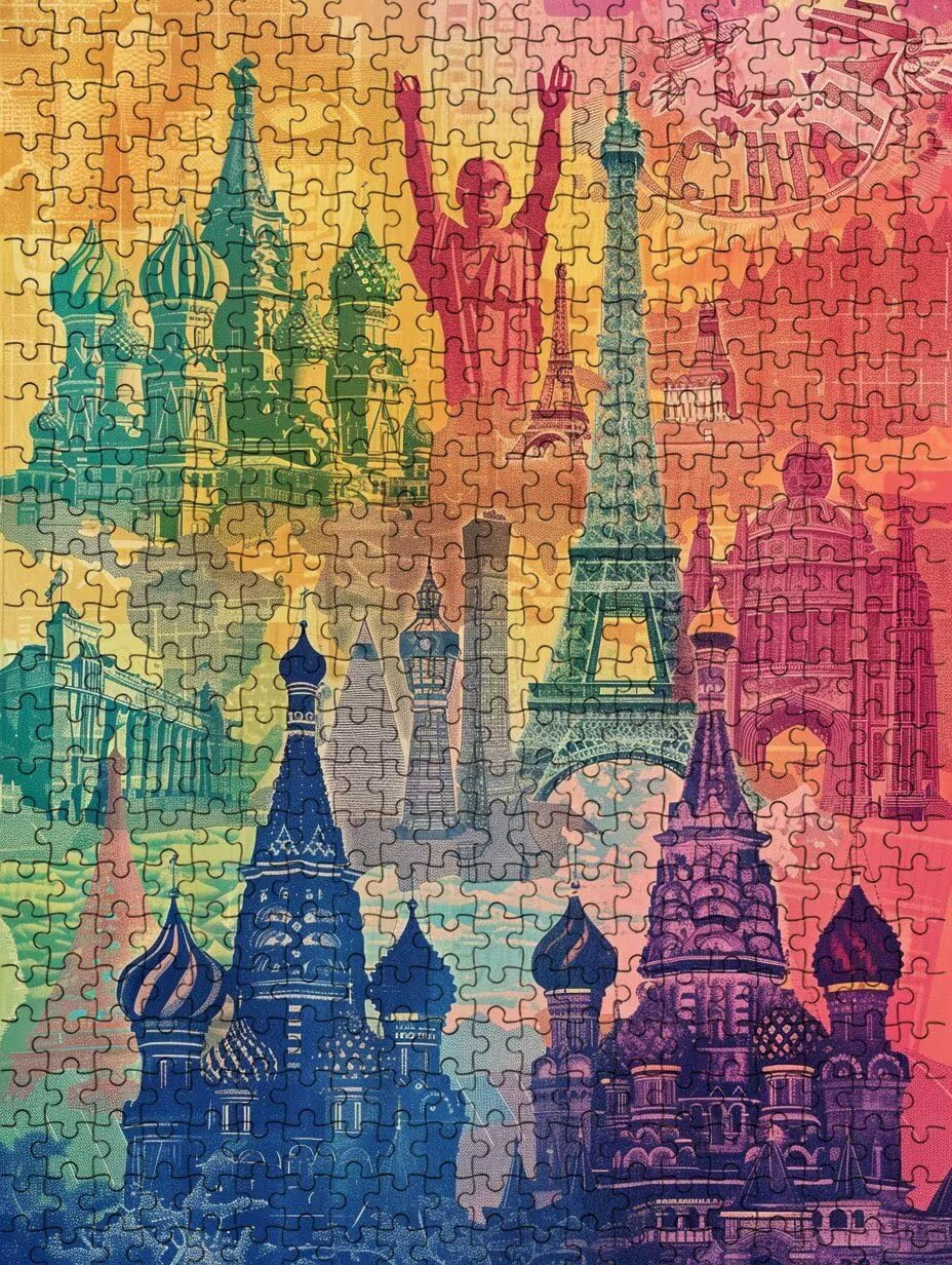 Architektur Eiffelturm Puzzle 5000 Teile Erwachsene, Jigsaw Puzzle 5000 Teile, Komplex Herausfordernd Puzzles, Familie Spiele, Impossible Klassische Puzzles, für Wanddekoration und Geschenke FNKL2-590