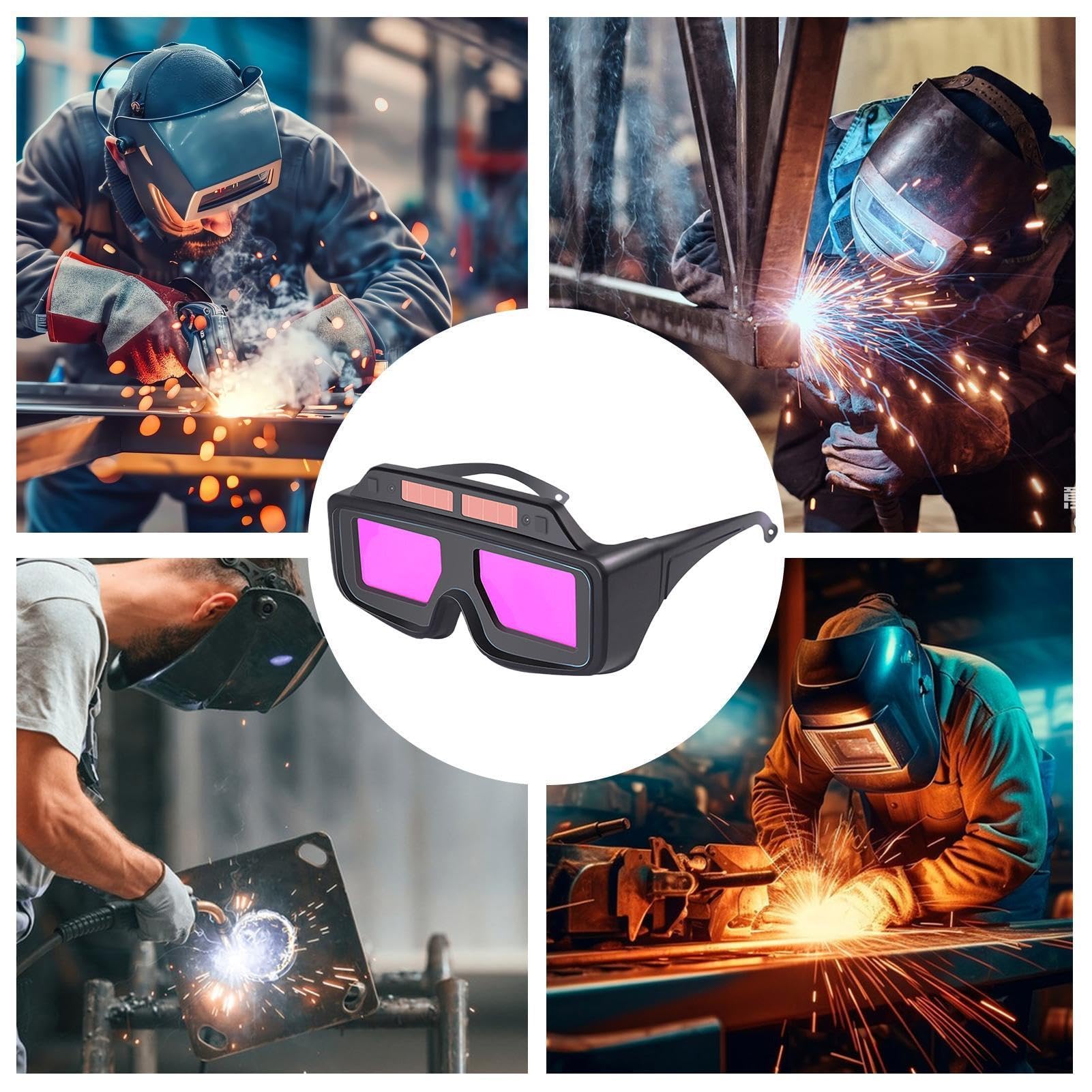 Gafas de Soldador Protección UV Antirrayaduras Envolventes Ajustables | Protección Ocular para Soldador para Mujeres Hombres, para Soldadura, Corte, Estaño y Amolado