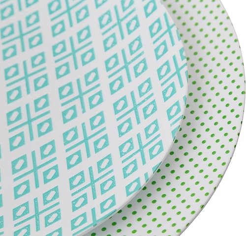 Miniatura 3 de Trendables Platos de plástico desechables de 8 pulgadas, platos de plástico de grado alimenticio para ensaladapostre - Diseño glamoroso, paquete de