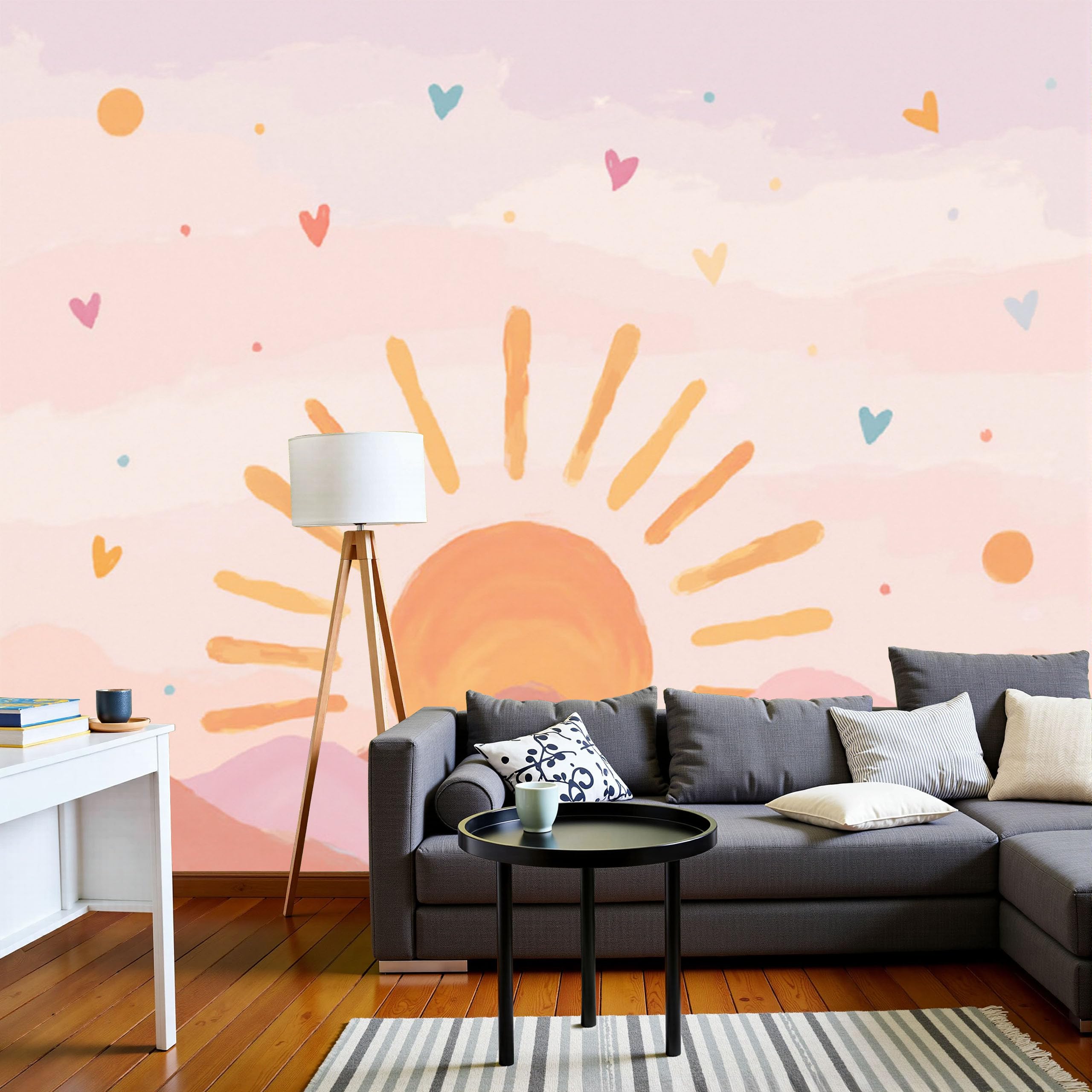 Papier peint panoramique mignon pour illuminer la chambre de votre enfant