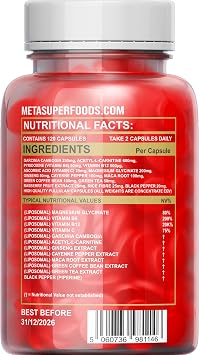 Day Burn 120 Liposomal Capsules for Women and Men 60 Days Supply | Vegan | High Strength, Size Management | 50% More Capsules Than Other Brands