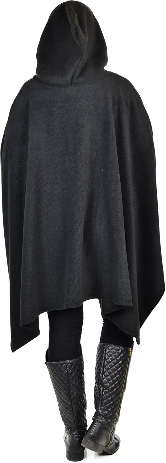 Dare2BStylish Women Poncho Style Hoodie Sweater Fleece Cover Up for Cold Weather