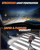 Vista 2 de SEALIGHT Bombillas LED antiniebla 9145, 12000 lm, 6500 K, luces antiniebla blancas frías, 24 W 5530 chips CSP 9145/9140/H10, bombillas LED