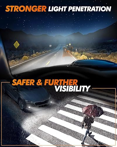 Miniatura 2 de SEALIGHT Bombillas LED antiniebla 9145, 12000 lm, 6500 K, luces antiniebla blancas frías, 24 W 5530 chips CSP 9145/9140/H10, bombillas LED