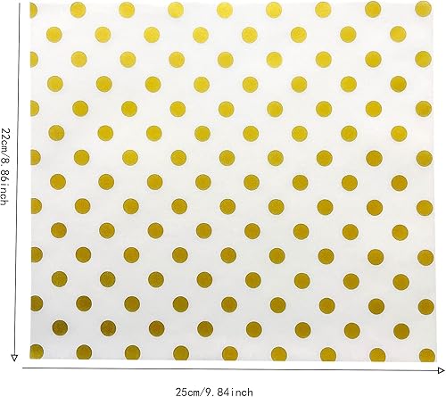 Miniatura 2 de Hojas de papel encerado para el Día de la Madre, hojas de papel encerado de punto dorado, bandeja y forro de cesta, papel de cera para delicatessen,