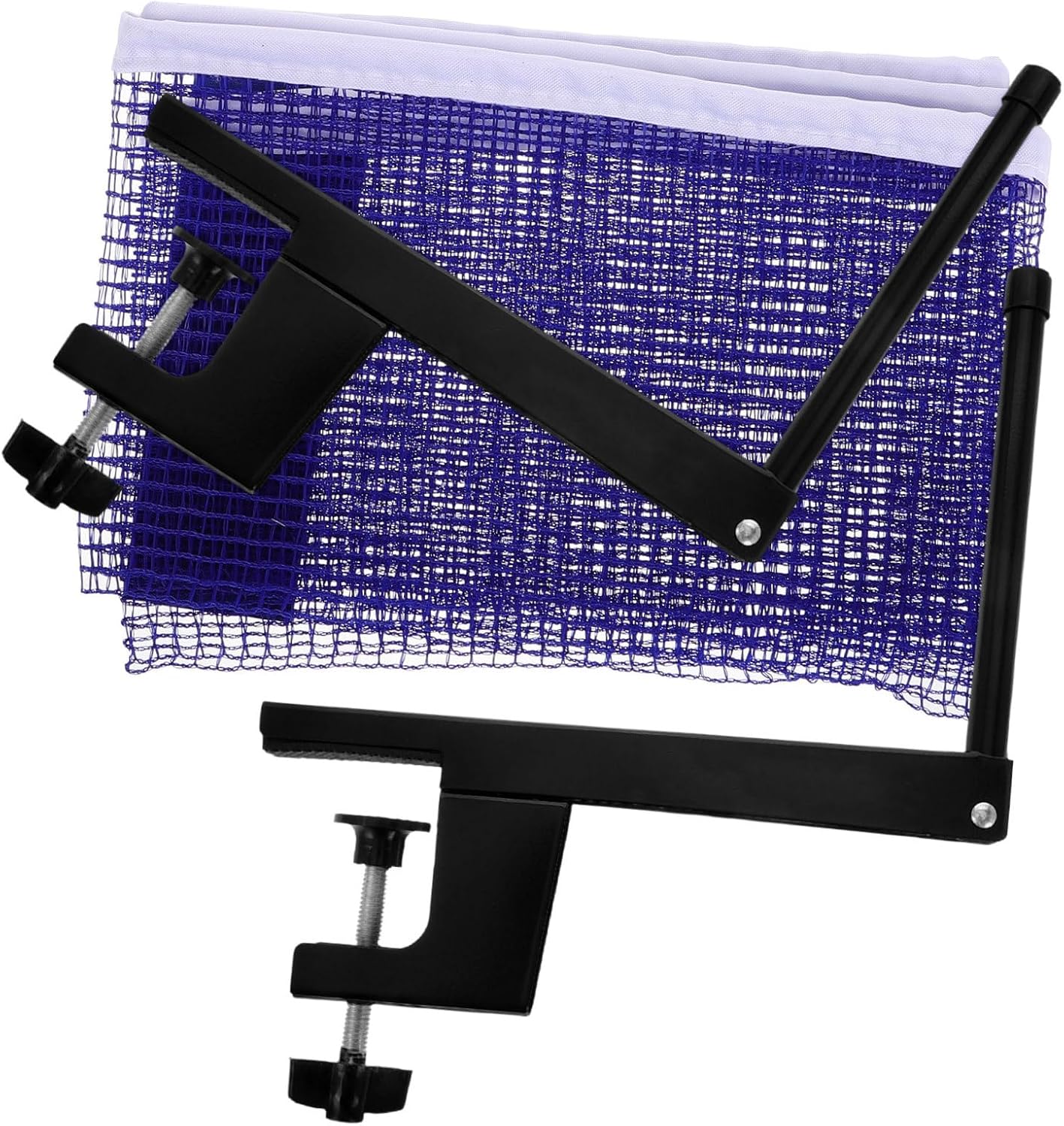 Portable Table Tennis Net and Post Set Easy Install Stable Bounce Indoor and Outdoor Compatible Pingpong Net Replacement for Any Table