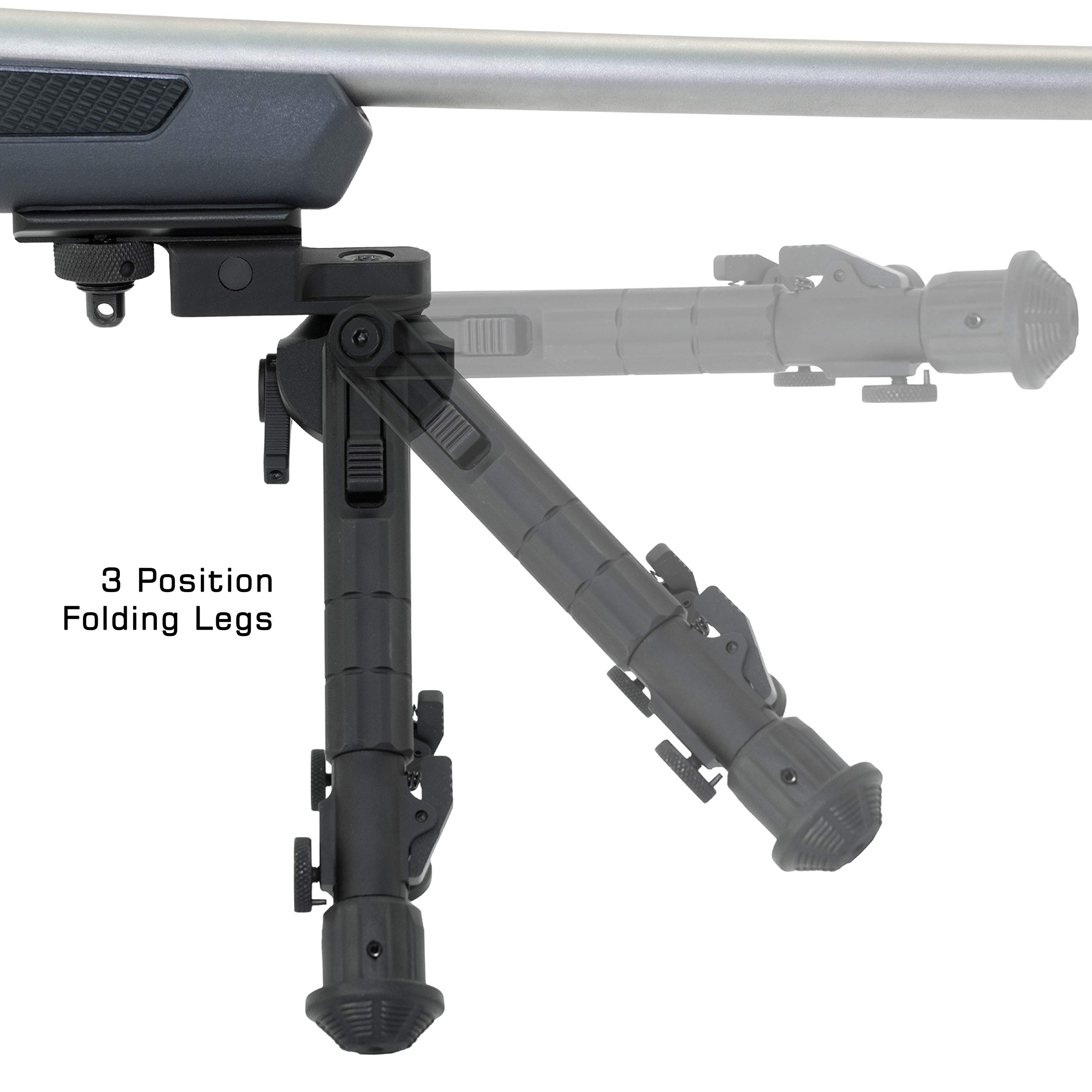 UTG Recon 360 TL Zweibeinstativ, 17,8 cm - 22,9 cm Mittelhöhe, Picatinny