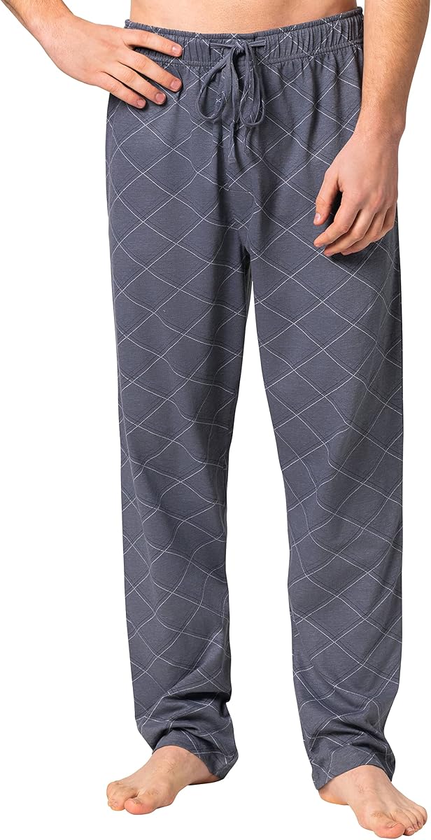 Men's Sleepwear 100% Cotton Pjs X-Temp Jersey Knit Pajama Pants