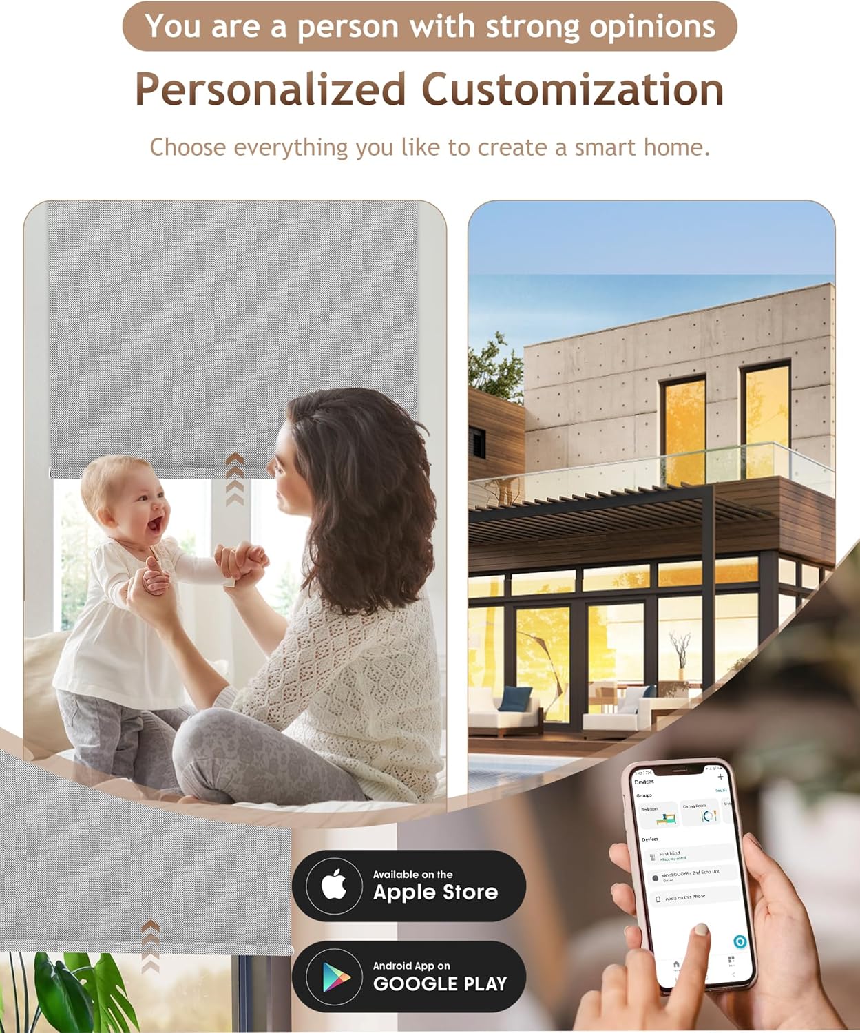 Kincmo Motorized Blinds with Remote,100% Blackout Motorized Roller Shades Work with Apple Homekit,Alexa,Google, Custom Electric Blinds with App,Voice Control (Dual Sided Grey)