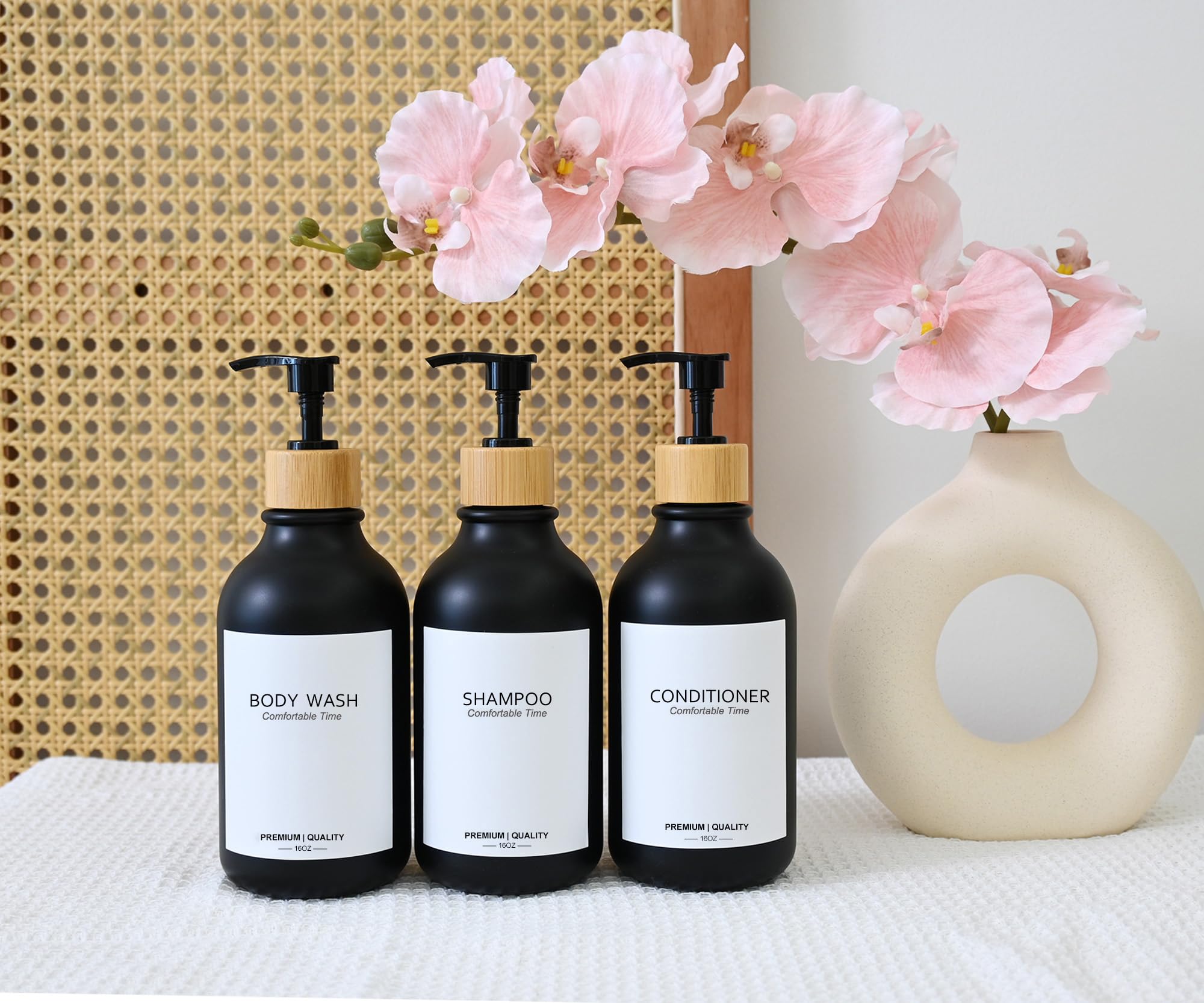 Amazon｜つや消し高耐久シャンプー&コンディショナーボトル 薬剤師