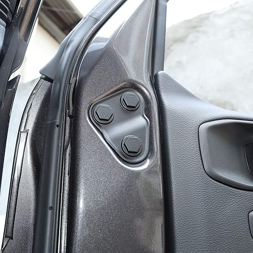 Miniatura 6 de 2 piezas de cubierta protectora de tornillo de puerta para Jeep Wrangler JL JLU 2018-2021, para Jeep Gladiator JT 2020-2021 (negro)