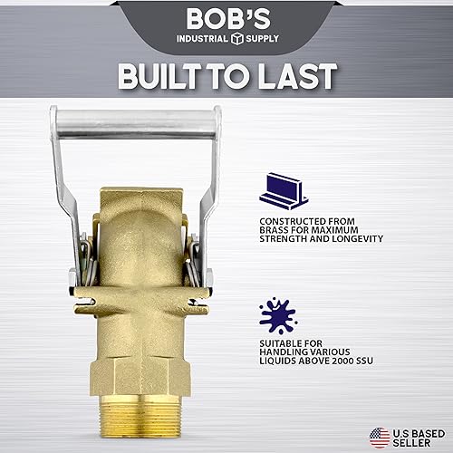 Miniatura 5 de BISupply Válvula de tambor de 2 pulgadas - Válvula de compuerta de latón, válvula de barril de 2 pulgadas para líquido viscoso 2000 SSU