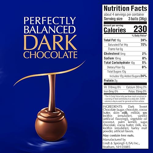 Miniatura 9 de Lindt Lindor Truffle chocolate negro 51 oz