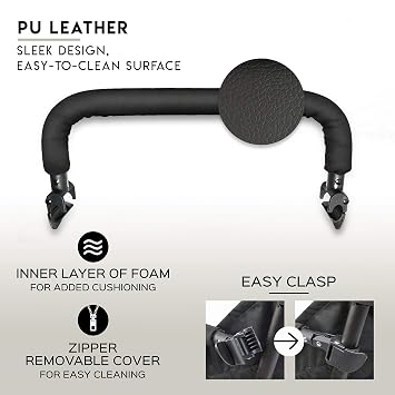 Bar That Fits The Bugaboo Bee, Bee Plus, Bee 3 & Bee 5. (Front Facing Only As Seen in Photo) (PU Leather)